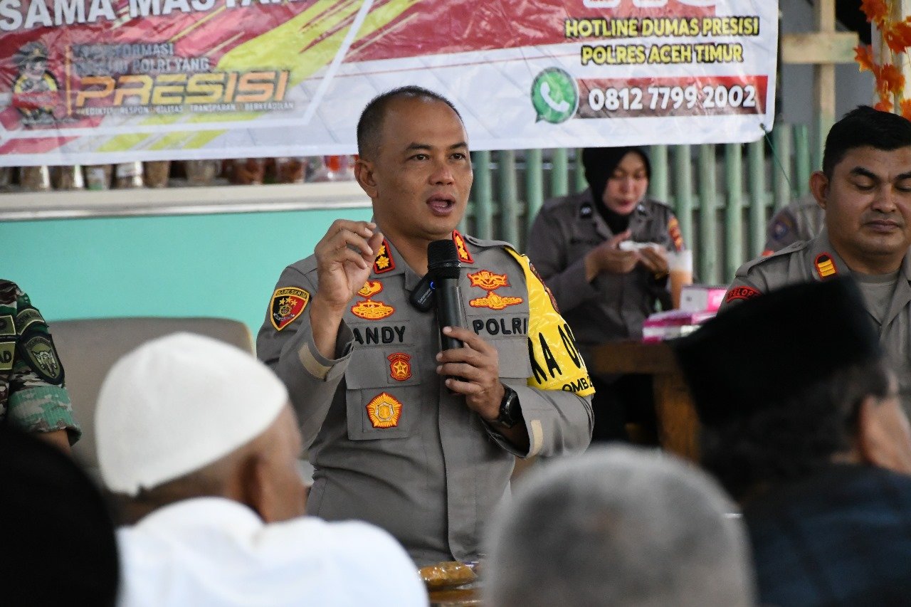Jumat Curhat Bersama Kapolres Aceh Timur Upaya Cooling System Jelang Pemilu 2024