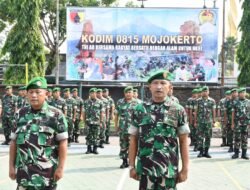 Dandim 0815/Mojokerto Pimpin Acara Laporan Korps Pabungdim dan Danramil 0815-03/Sooko