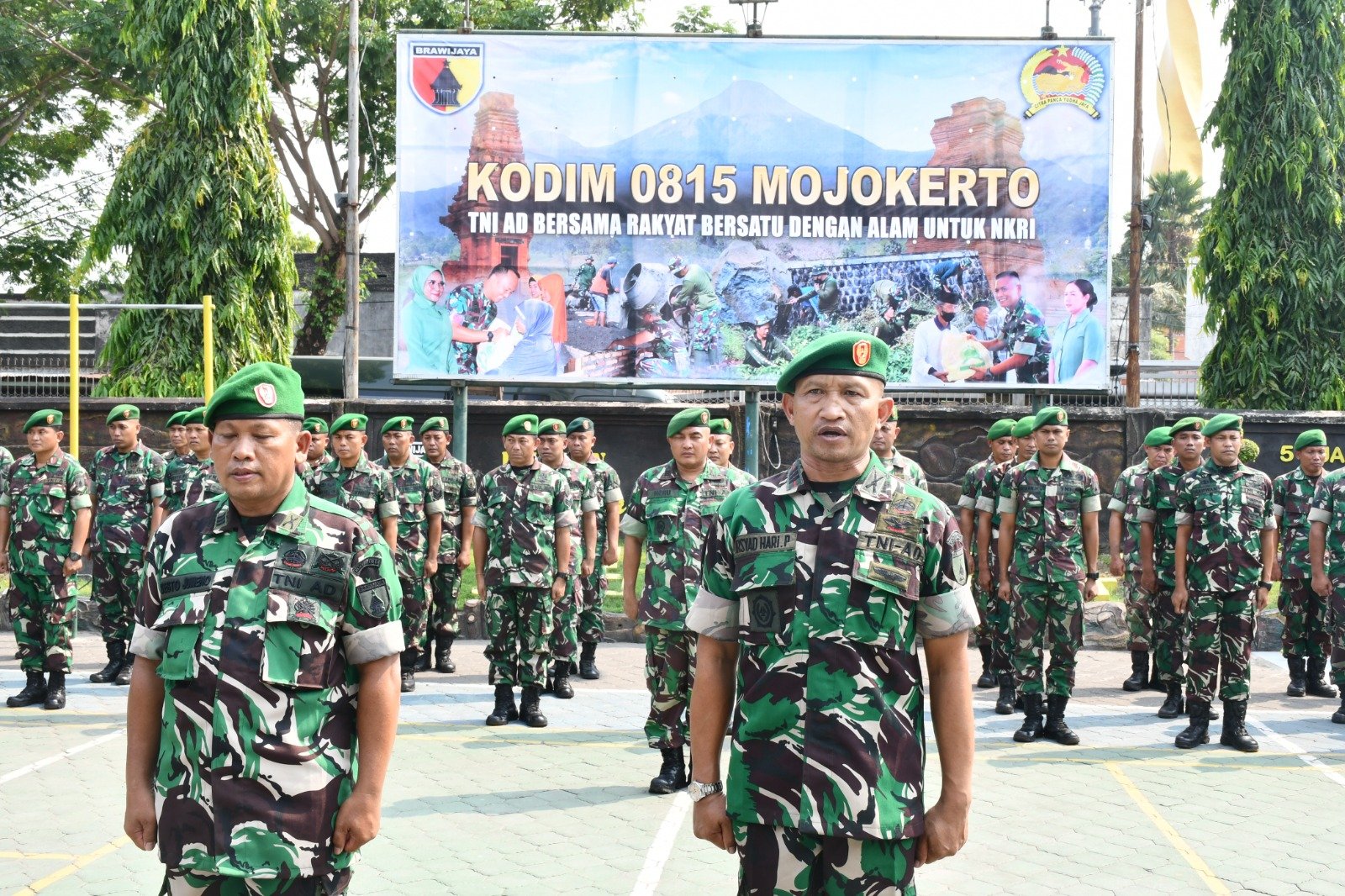 Dandim 0815/Mojokerto Pimpin Acara Laporan Korps Pabungdim dan Danramil 0815-03/Sooko