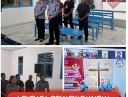 Warga Binaan Lapas Kelas IIB Kotaagung Mengikuti Ibadah Malam Natal “online”