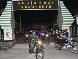 Kodim 0815/Mojokerto Gelar Patroli Gabungan Bersama Polres Mojokerto Kota