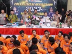 Rilis Akhir Tahun 2023 Polresta Sidoarjo Jumlah Kriminalitas Naik, dan Hancurkan BB Miras