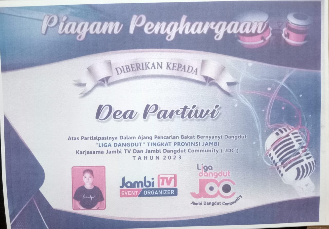 Penyanyi Cilik Asal Kabupaten Batanghari, Siap Ikuti Lombah Pestival Lagu Dangdut Di Sumbar
