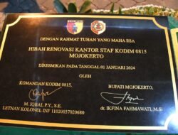 Bupati Mojokerto Hadiri Peresmian Kantor Staf Kodim/0815