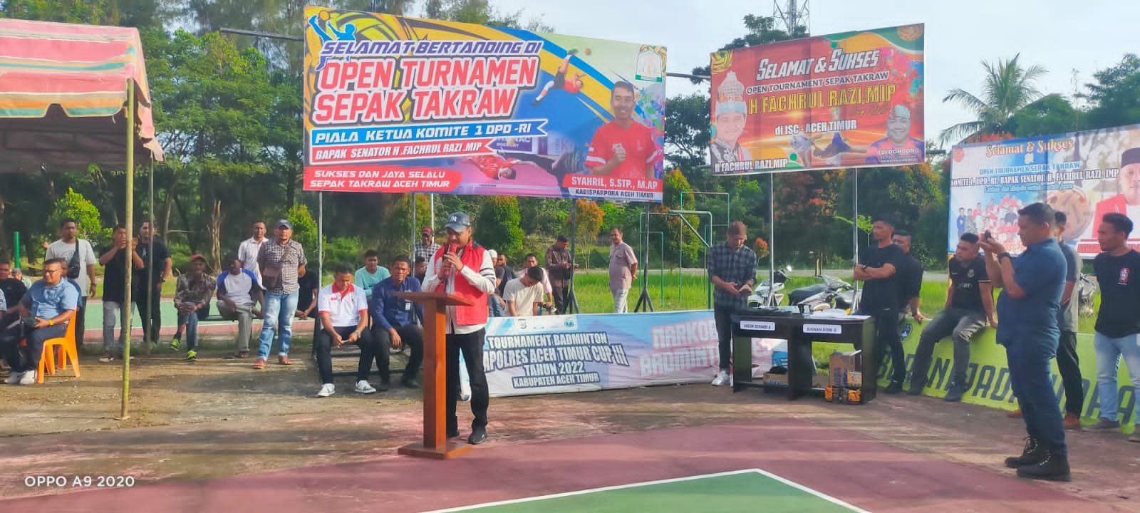 Turnament Sepak Takraw Komite 1 DPR RI Senator H. Fachrul Razi MIP Digelar di Aceh Timur dengan Meriah