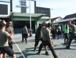 Latihan Bela Diri Taktis, Tingkatkan Kemampuan Prajurit Kodim 0815/Mojokerto