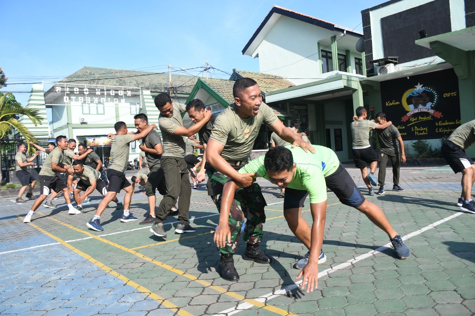 Latihan Bela Diri Taktis, Tingkatkan Kemampuan Prajurit Kodim 0815/Mojokerto