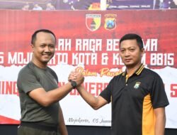 Olahraga Bersama, Sarana Perkuat Soliditas TNI-Polri Di Kota Mojokerto