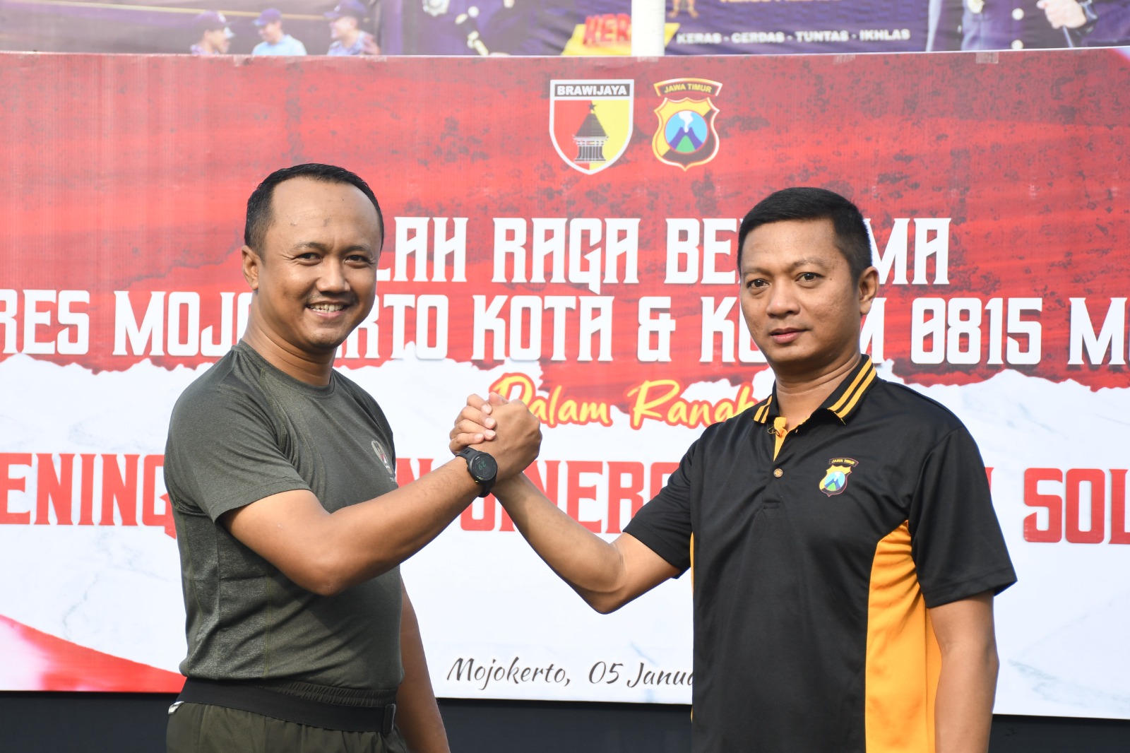 Olahraga Bersama, Sarana Perkuat Soliditas TNI-Polri Di Kota Mojokerto