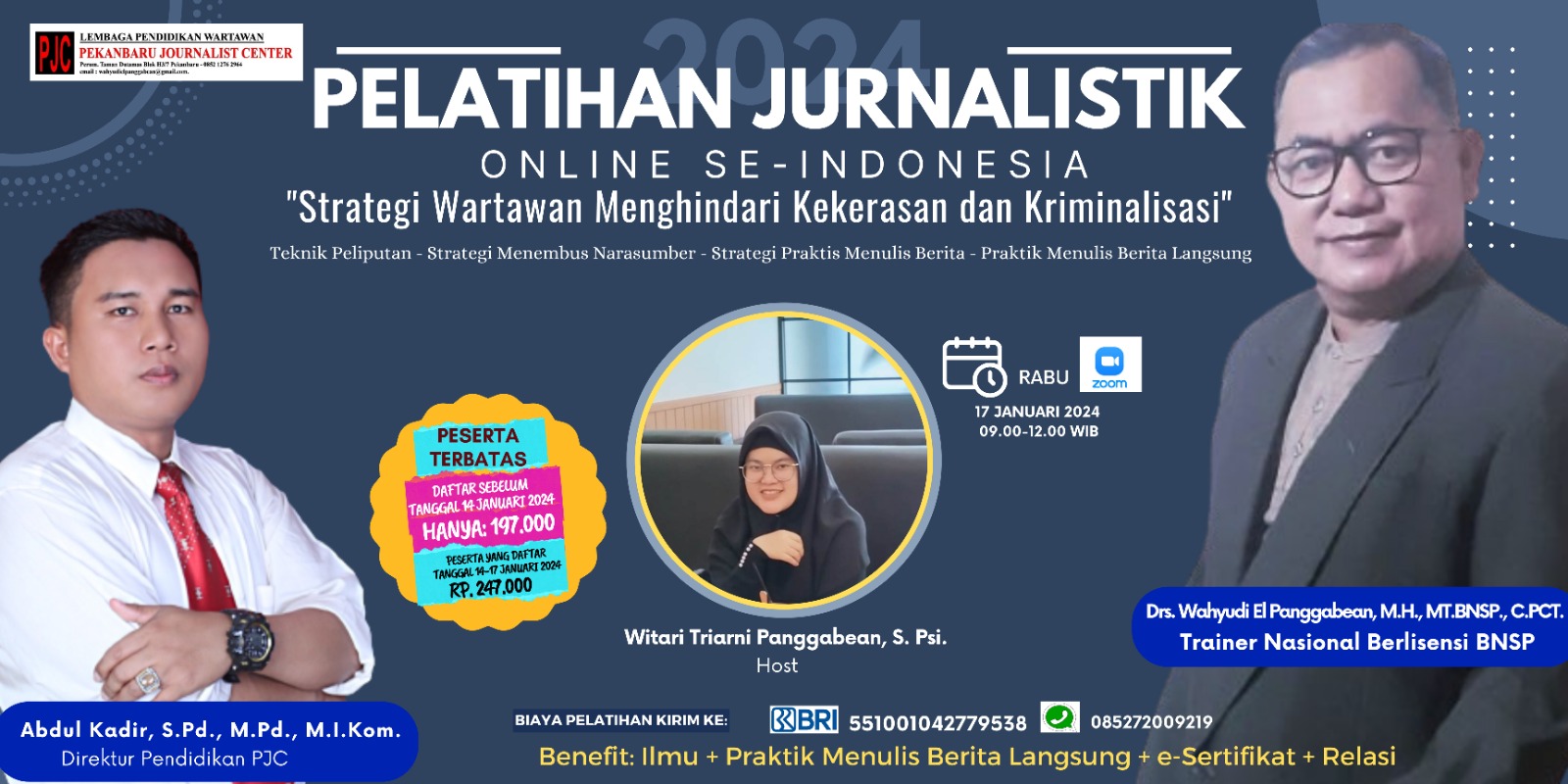 Pendaftaran Dibuka Untuk Umum, PJC Akan Laksanakan Pelatihan Jurnalistik Online Se-Indonesia