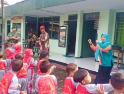 Keceriaan Siswa-siswi RA Al Huda Wonoploso Kunjungi Makoramil 0815/18 Gondang