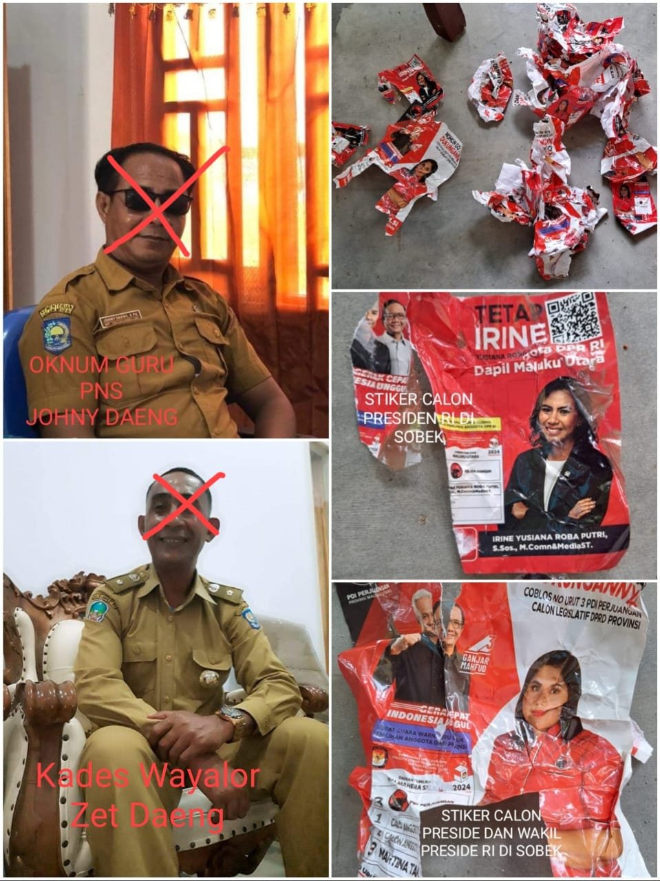 Polisi Harus Cepat Atasi Isu Ujaran Kebencian Di Obi, Sobek Stiker Capres dan Cawapres