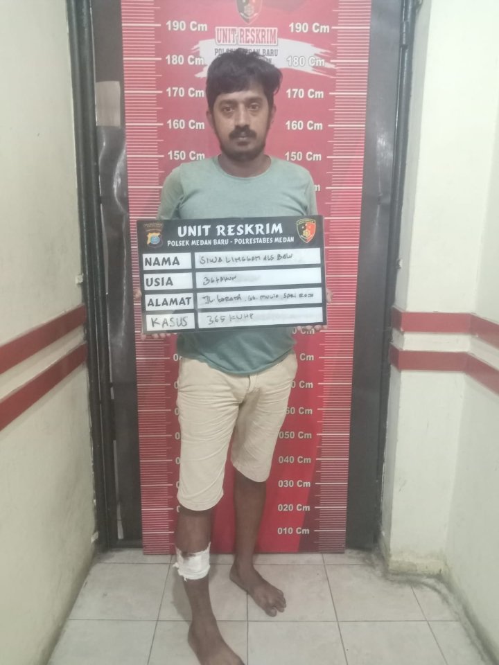 Polsek Medan Baru Tembak Kaki Pelaku Perampokan di Kelurahan Sarirejo, Ini Kata Kapolsek !!!