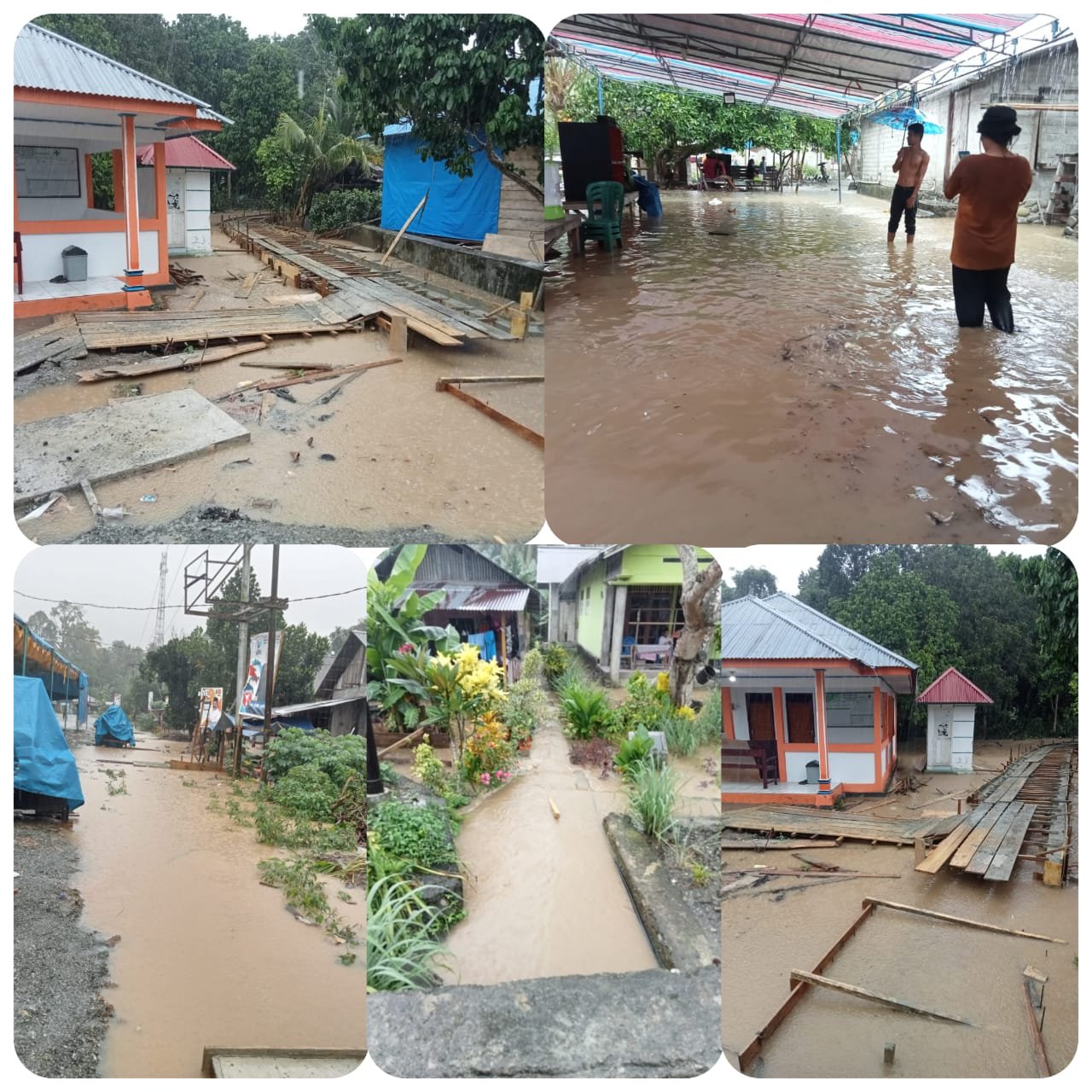Di Guyur Hujan Seharian, Kondisi Desa Amasing Kali Mencekam