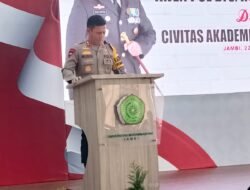 Kapolda Jambi Silaturahmi Bersama Civitas Akademika Provinsi Jambi ” Mahasiswa Harus Berperan Untuk Kemajuan NKRI”