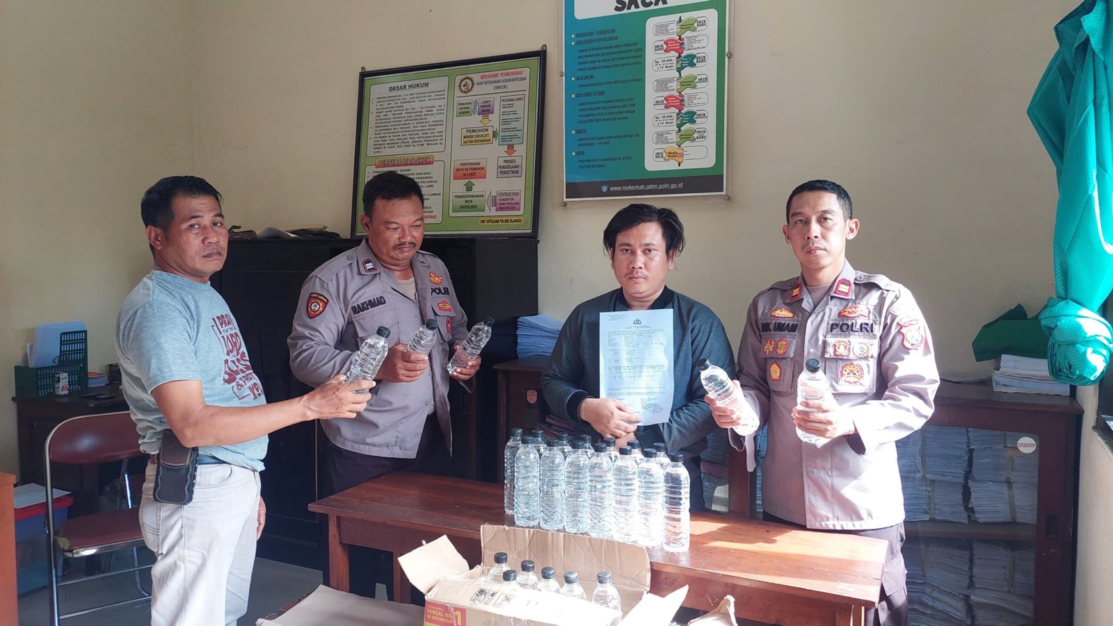 Upaya Preventif Polsek Dlanggu, Tekan Peredaran Miras Diwilayah Hukumnya