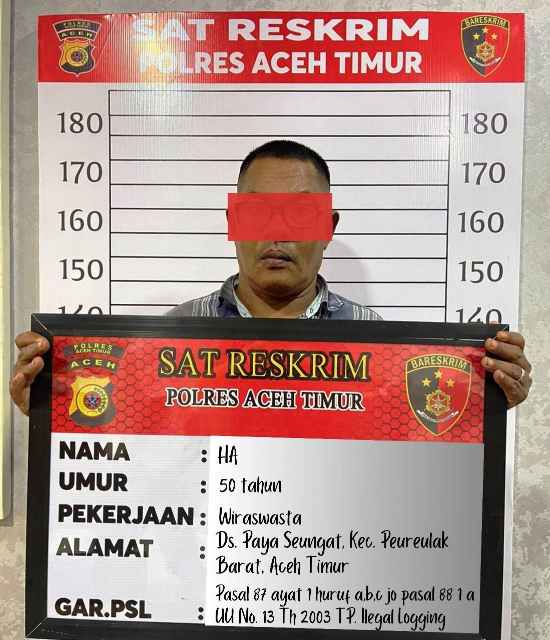 Polres Aceh Timur Amankan Warga Peureulak Barat yang Mengangkut Kayu Olahan Tanpa Kelengkapan Dokumen