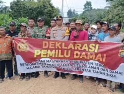 Pastikan Kesiapan Dan Keamanan Pemilu 2024 Danramil 614-04/PLT Dampingi Kapolres Tebo Pantau TPS Terjauh