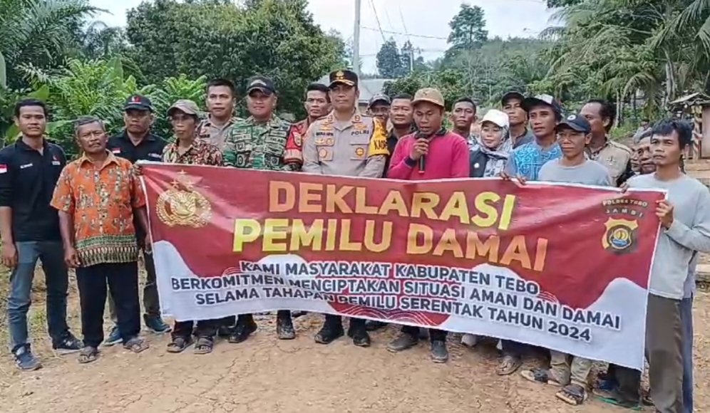 Pastikan Kesiapan Dan Keamanan Pemilu 2024 Danramil 614-04/PLT Dampingi Kapolres Tebo Pantau TPS Terjauh