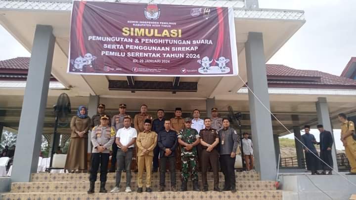 Hadiri Simulasi Pemungutan Suara, PJ Bupati Aceh Timur Berpesan Kepada Masyarakat