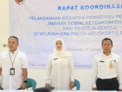 Perlindungan Sosial Ketenagakerjaan, Pemkab Mojokerto Gelontorkan Rp 392 Juta Untuk Santunan Program JKM-JKK