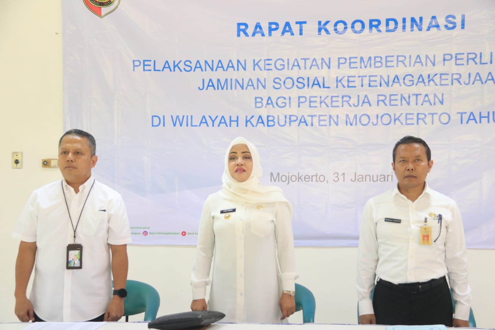Perlindungan Sosial Ketenagakerjaan, Pemkab Mojokerto Gelontorkan Rp 392 Juta Untuk Santunan Program JKM-JKK