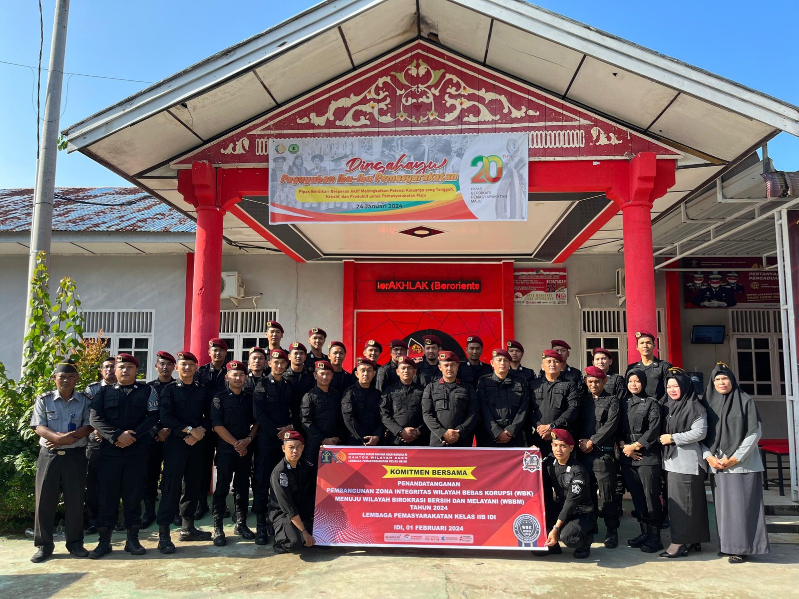 Penandatanganan Komitmen Bersama Menuju Zona Integritas Lapas Kelas IIB Idi