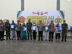 Kodim 0815/Mojokerto Bareng Polres Bersinergi Berikan Layanan Pengobatan Gratis