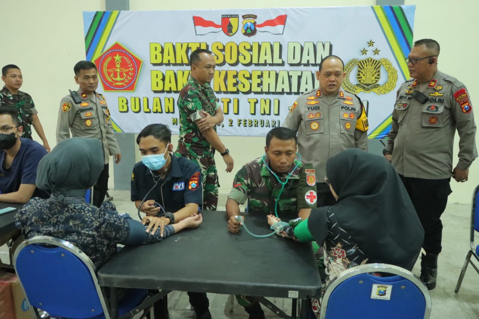 Polres Mojokerto dan Kodim 0815 Berikan Layanan Pengobatan Gratis