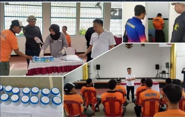 Siaga Akhir Pekan, Lapas KotaAgung Gelar Salam Pas Dan Tes Urine Bersama Divpas Lampung