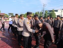 Tradisi Pembaretan, Ini Pesan Kapolres Aceh Timur Kepada Bintara Remaja Polri