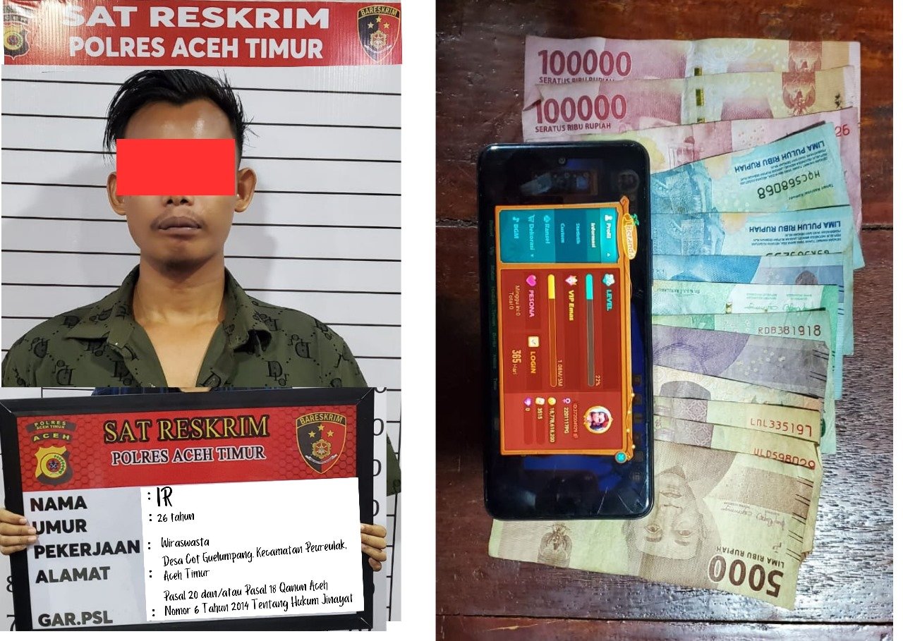 Atas Keluhan Masyarakat Polres Aceh Timur Kembali Amankan Pelaku Tindak Pidana Judi Online