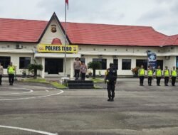 Wakapolda Jambi Pimpin Apel Pengecekan Kesiapan Polres Tebo Dalam Rangka Pengamanan Pemilu 2024