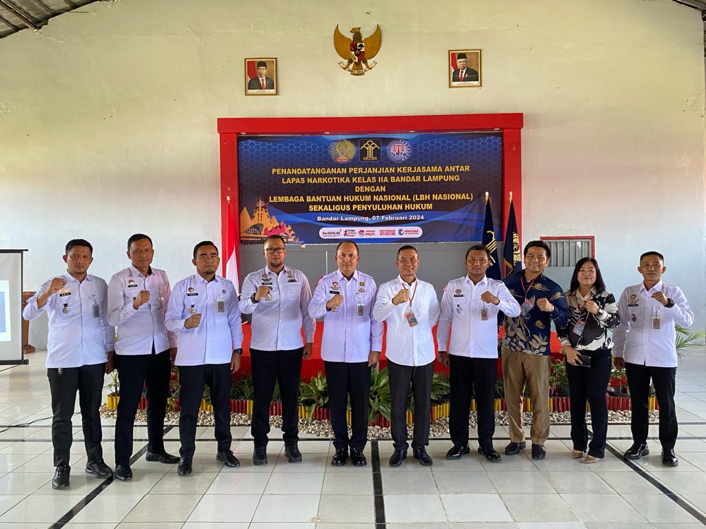 Lapas Narkotika Bandar Lampung dan LBH Nasional Berkomitmen Berikan Bantuan Hukum Warga Binaan