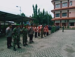 Danramil 0815/11 Pungging Hadiri Apel Siaga Linmas, TNI & Polri Pengamanan Pemilu 2024