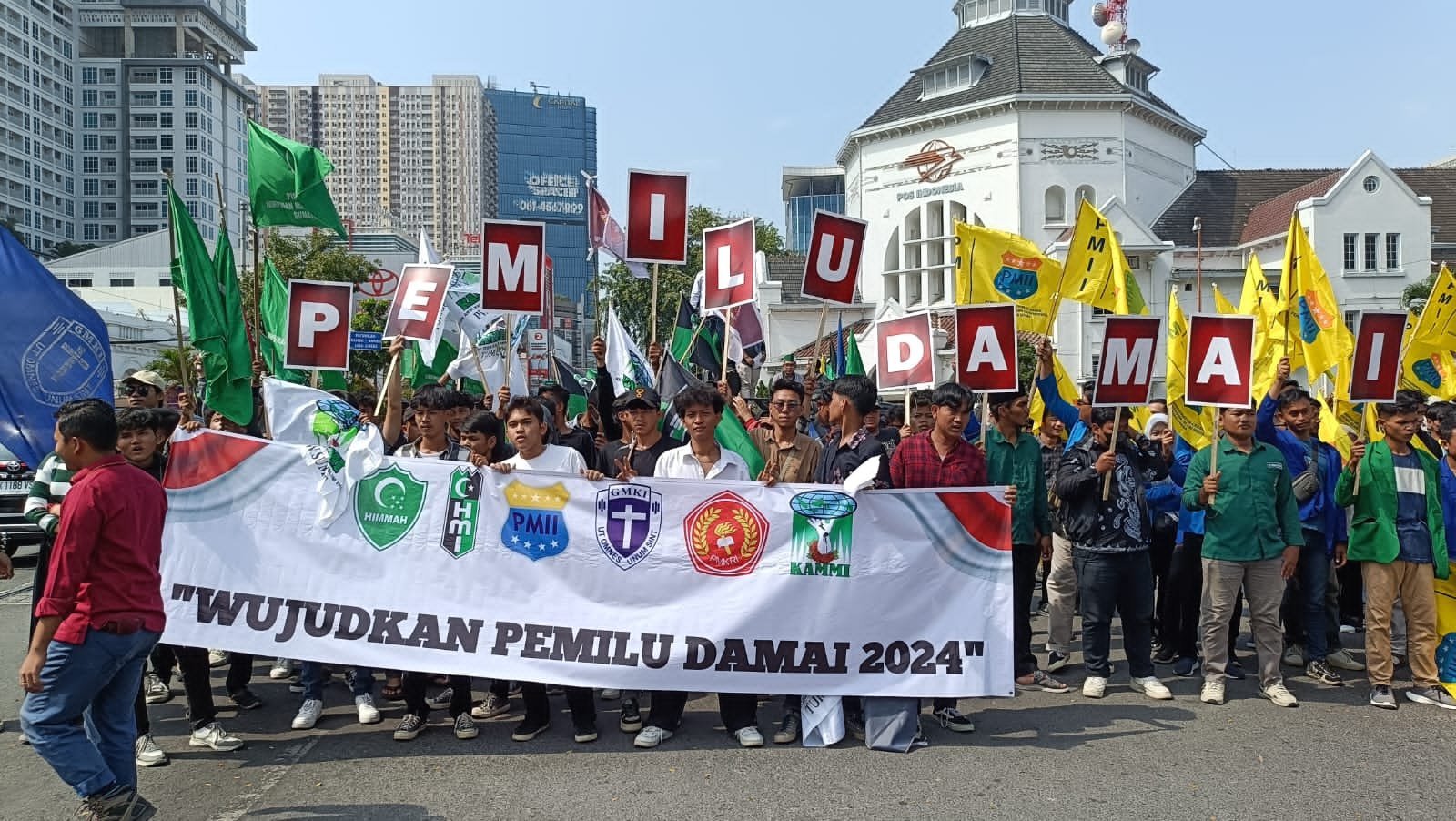 Jelang Tahapan Pemilu, Mahasiswa Cipayung Plus Sumut Deklarasi Dukung Pemilu Damai 2024