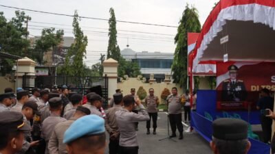 Polres Pamekasan Gelar Simulasi Pengamanan di TPS Antisipasi Gangguan Pemungutan Suara