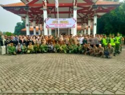 Danramil 0815/04 Puri Bersama Forkopimcam Apel Siaga Pemilu Tahun 2024
