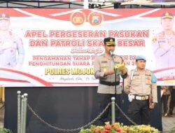 Demi Kelancaran Pemilu, Ratusan Personil Polres Mojokerto Kota Diberangkatkan ke TPS