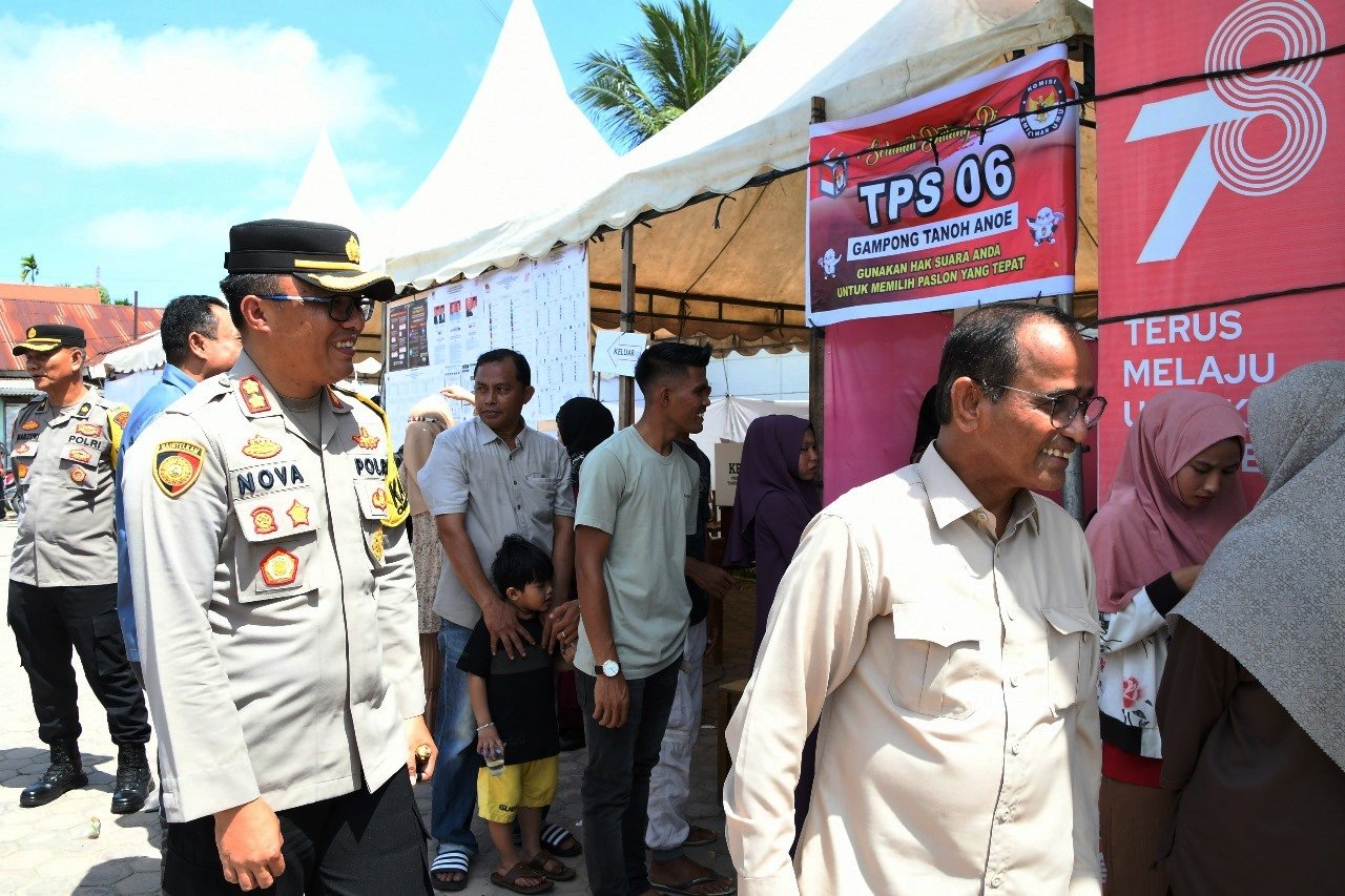 Bupati Aceh Timur Bersama Kapolres Aceh timur Apresiasi Pemilu Berjalan Aman