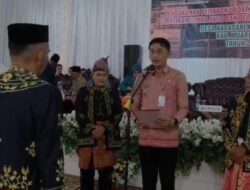 Pj Bupati Muaro Jambi Menghadiri Pengukuhan Lembaga Adat Desa Nagasari Mestong