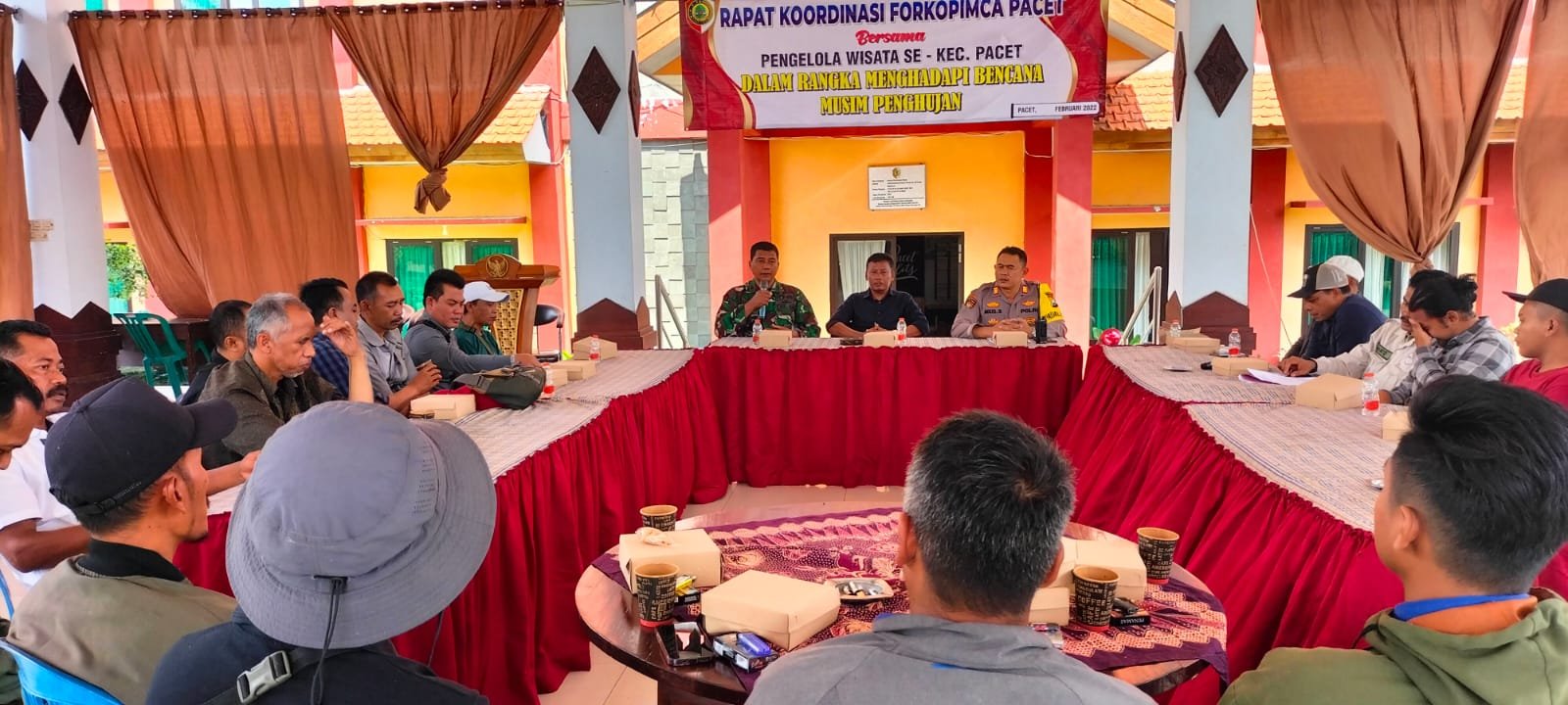 Rakor Forkopimcam, Danramil Pacet Ingatkan Potensi Bencana Alam