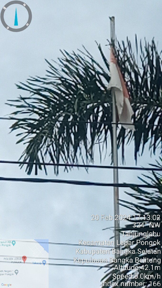 Belum Ada Tindakan Tegas Atas Kelalaian Bendera Kusam Dan Robek Dikantor Puskemas Dan Polsek Desa Tanjung Labu