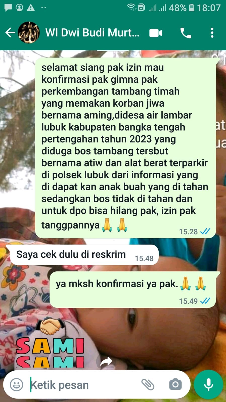 Anak Buahnya Menjadi Tersangka Sedangkan Bos Diduga Bernama Atiw Masih Bebas Berkeliaran