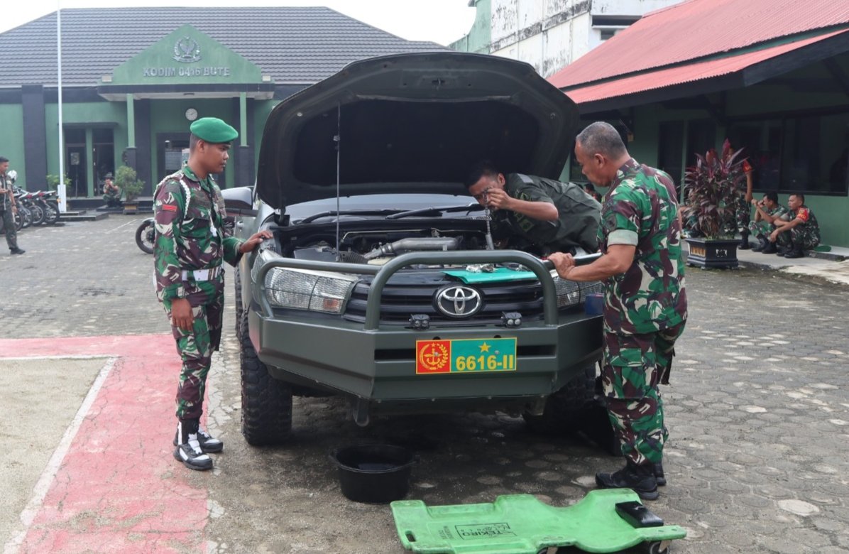 Tim Harpal Denpal Kunjungi Kodim 0416/Bute,Dandim Sampaikan, Kendaraan Dinas Adalah Tanggung Jawab Semua Prajurit