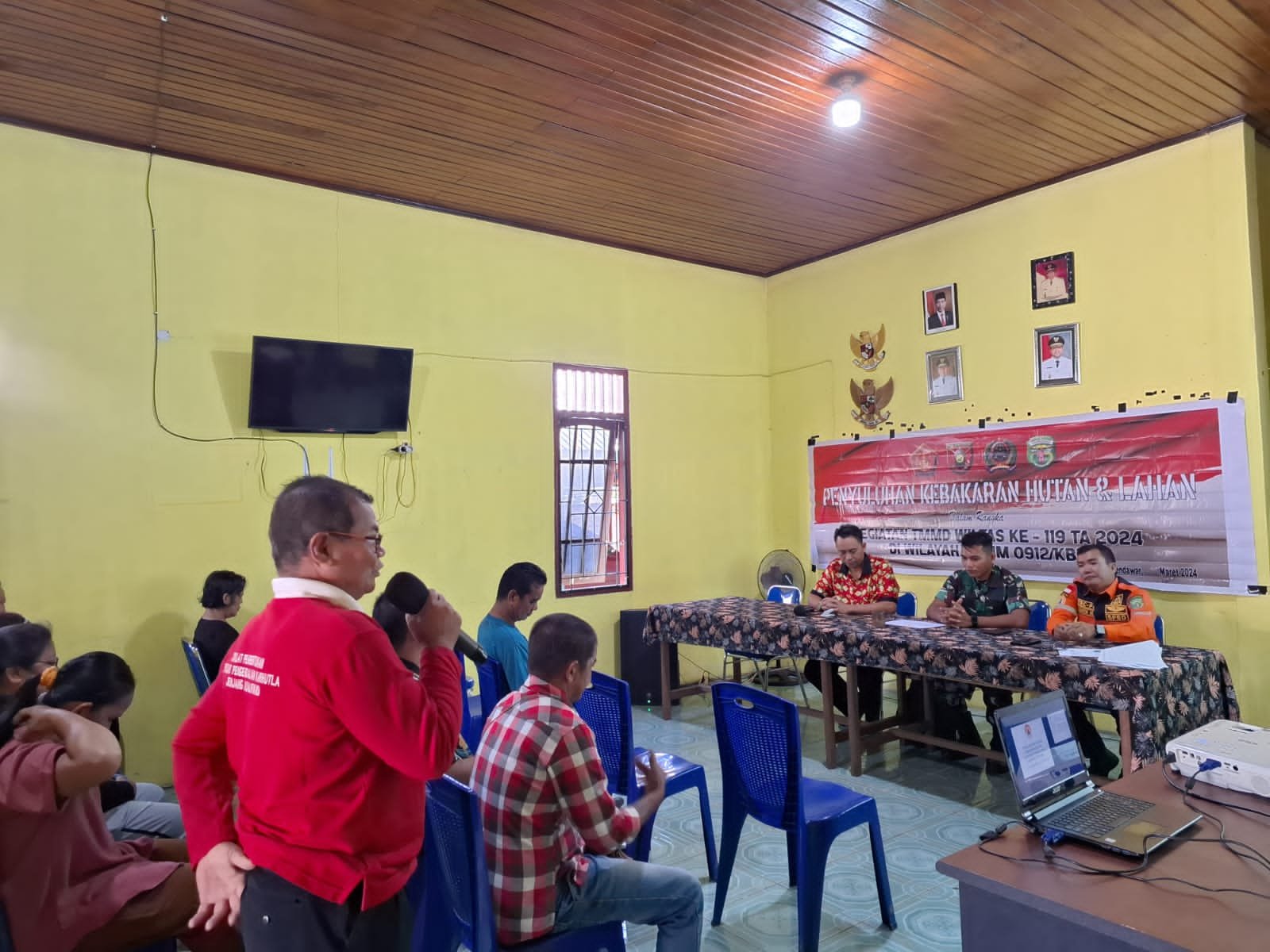 Satgas TMMD Bersama BPBD Gelar Penyuluhan Karhutla