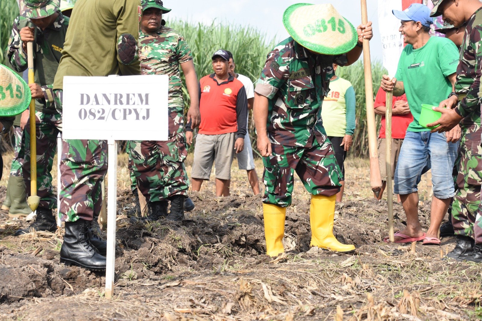 Penananaman Jagung Perdana, Upaya Peningkatan Produksi Pangan Di Wilayah Kodim 0815/Mojokerto