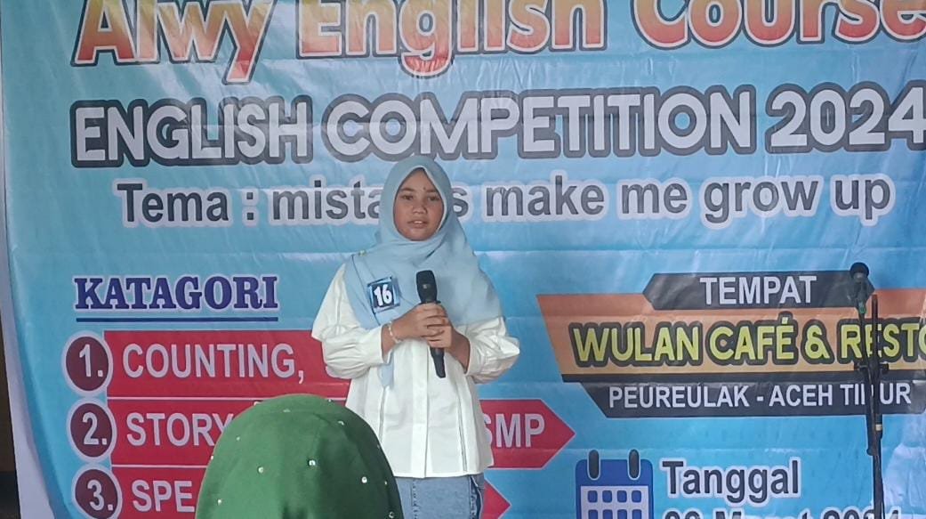 Alwi Ibrahim yang akrab disapa mr.alwy kembali mengadakan english festival, di peureulak