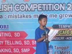 Alwi Ibrahim yang akrab disapa mr.alwy kembali mengadakan english festival, di peureulak