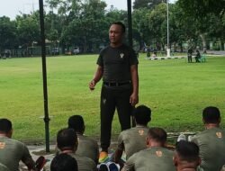 Diusulkan Naik Pangkat, Dandim 0815/Mojokerto Bina Jasmani Prajurit